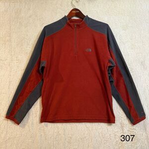 The North Face Mens TKA 100 1/4 Zip Rust Gray Fleece Pullover Sz M Please Read‎